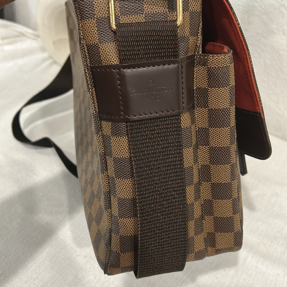 Louis Vuitton Broadway Damier Ebene  Canvas Messenger Bag Xbody Authentic +COA - Picture 4 of 16
